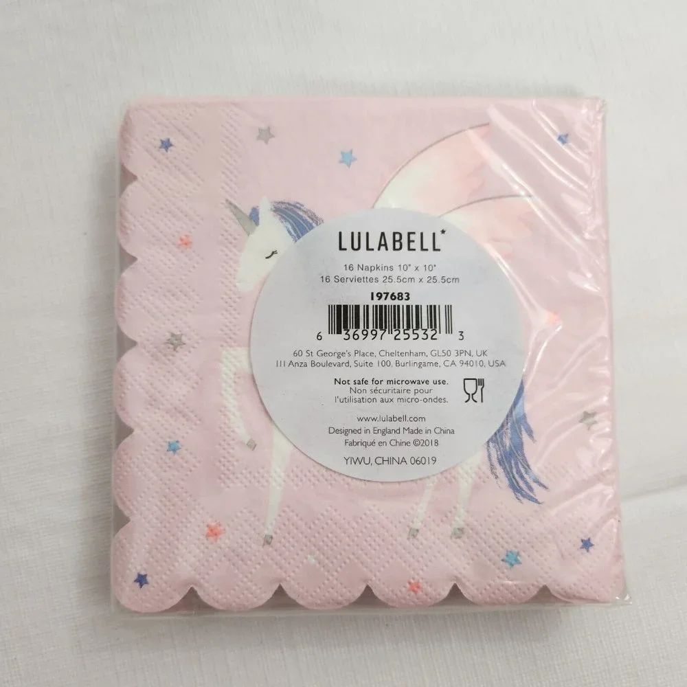 Unicorn Party Napkins Princess Party Birthday Pink Purple